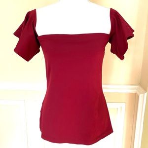 GORGEOUS Susana Monaco Burgundy Top